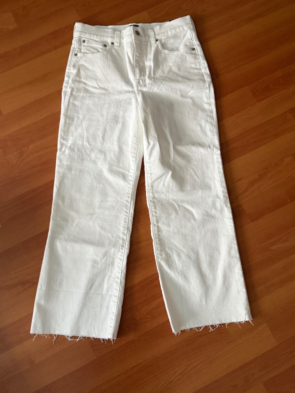 J. Crew White Cropped Jeans